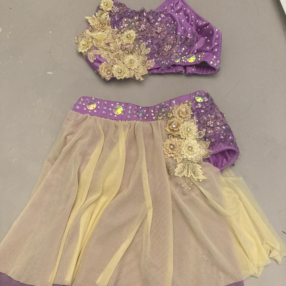 Glamour Purple and Yellow Kids Costume